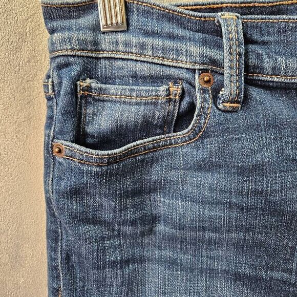 Lucky Brand Shorts Womens 4/27 Blue Bermuda Solid Flat Front Denim - Picture 2 of 10